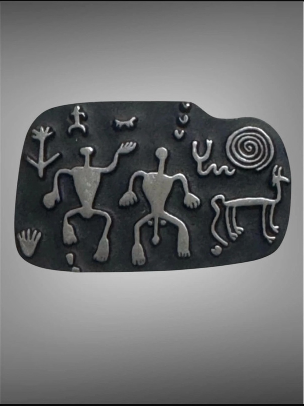 VINTAGE URBAN FETISHES PETROGLYPHS BROOCH